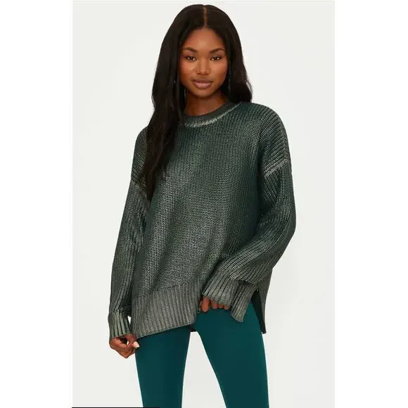 NWT Beach Riot Callie Sweater in Pine. Size Medium - Picture 7 of 7